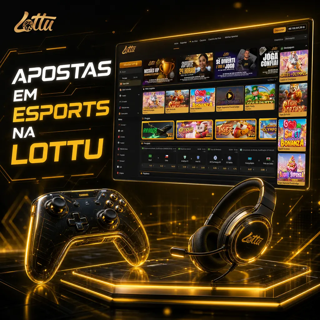 Apostas em esports na Lottu: mercados para CS2, LoL, Dota 2, Valorant e Free Fire com odds ao vivo