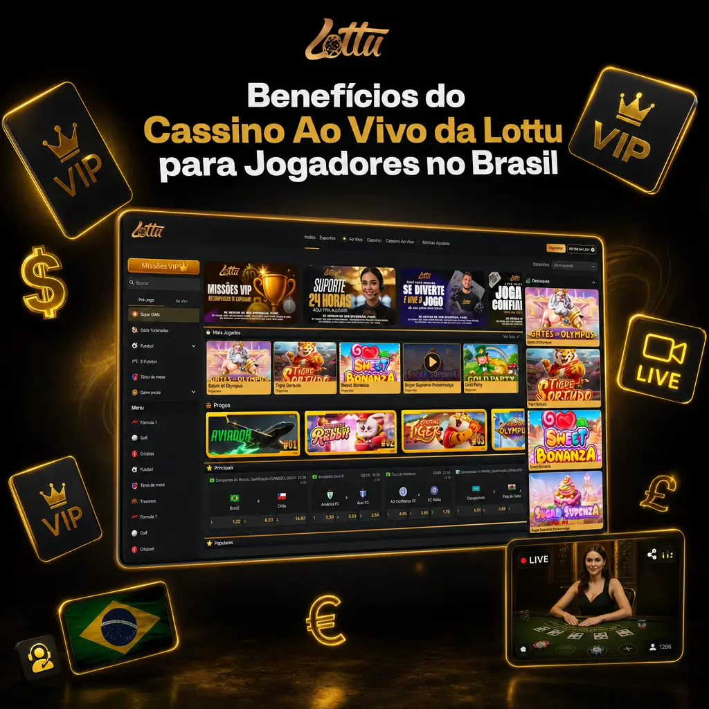 Benefícios do cassino ao vivo da Lottu no Brasil: Pix, dealers em português, saldo em BRL e app móvel com transmissão HD.