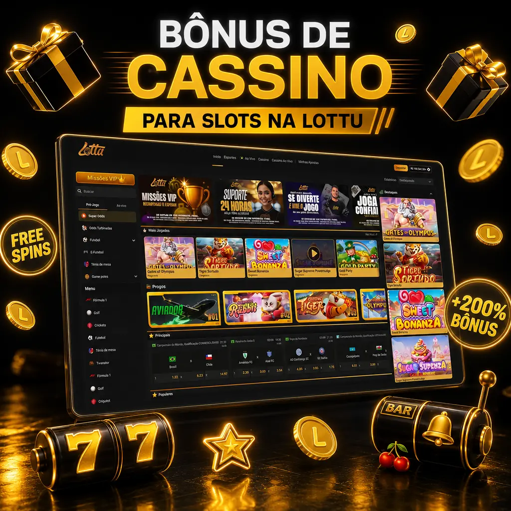 Bônus de cassino para slots na Lottu: recarga de sábado, cashback semanal e vantagens do programa VIP.