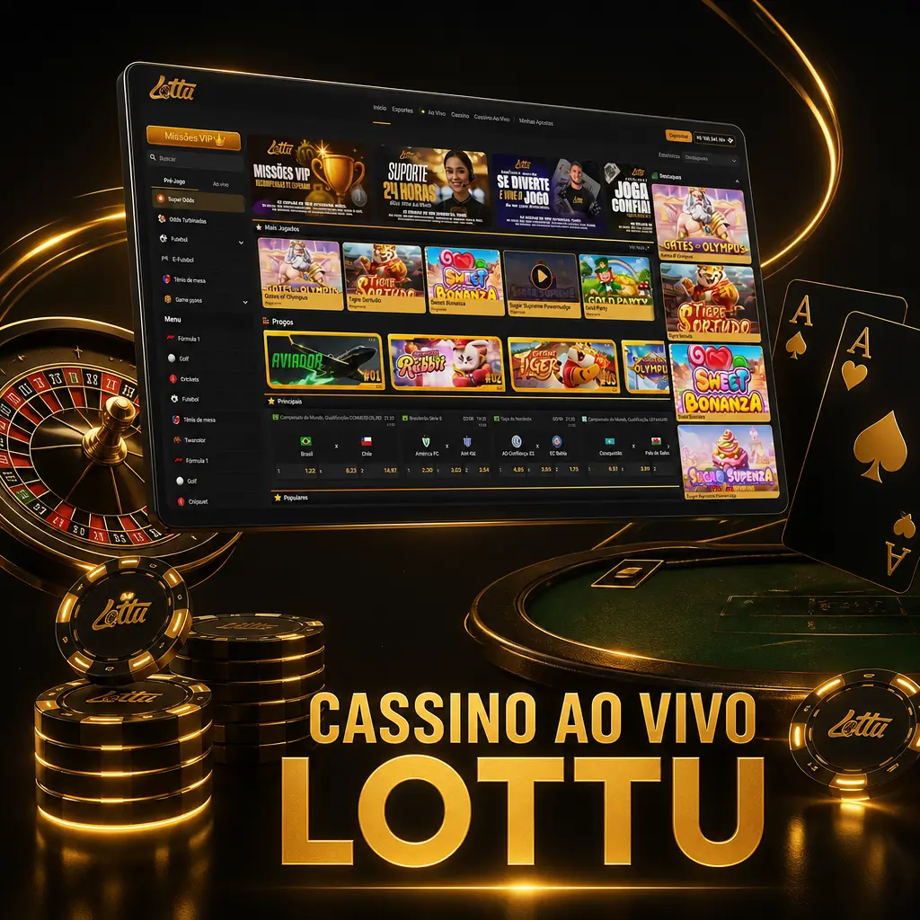 Cassino ao vivo Lottu com dealers reais em roleta, blackjack, baccarat, poker e game shows como Crazy Time