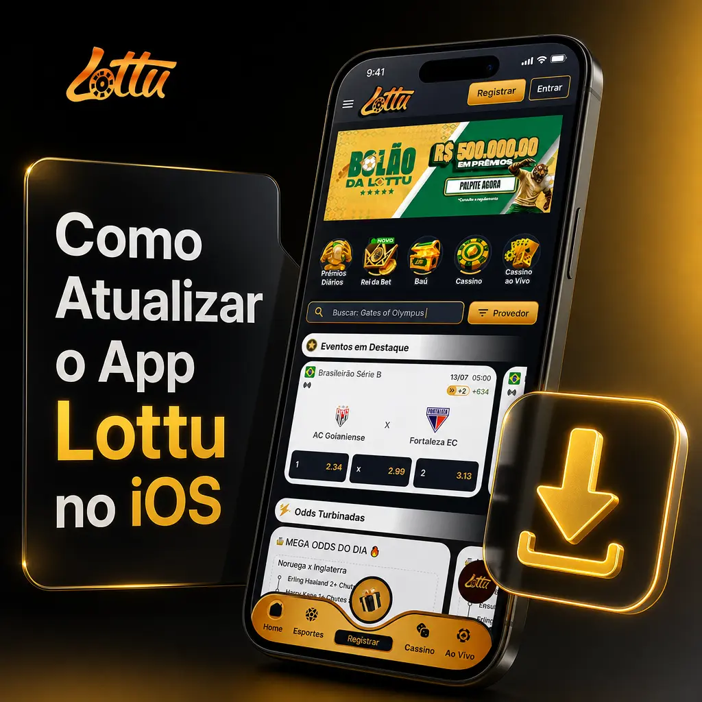 Tutorial de como atualizar o aplicativo Lottu no iOS para garantir desempenho e segurança em apostas e depósitos