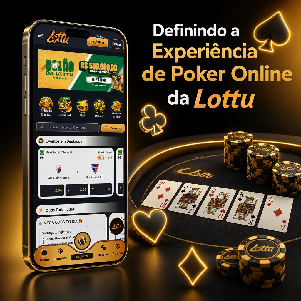 Mesa de poker online da Lottu com cartas, fichas e jogadores em partida de cash game ou torneio multitabela.