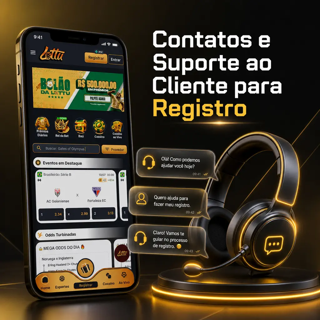 Suporte Lottu 24 horas: chat, e-mail, WhatsApp e central de ajuda para cadastro e verificação de conta.