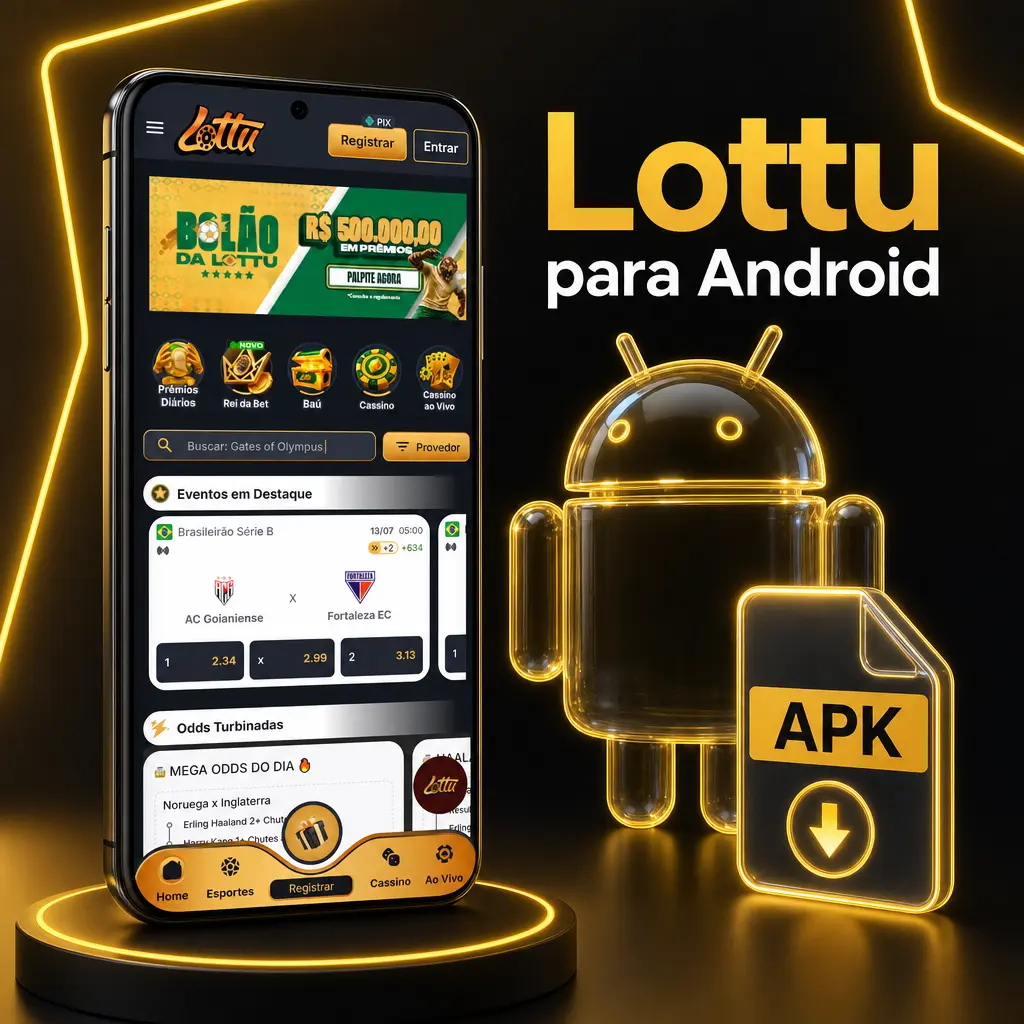 Aplicativo Lottu para Android em PWA no Chrome, com notificações de odds e resultados na tela inicial