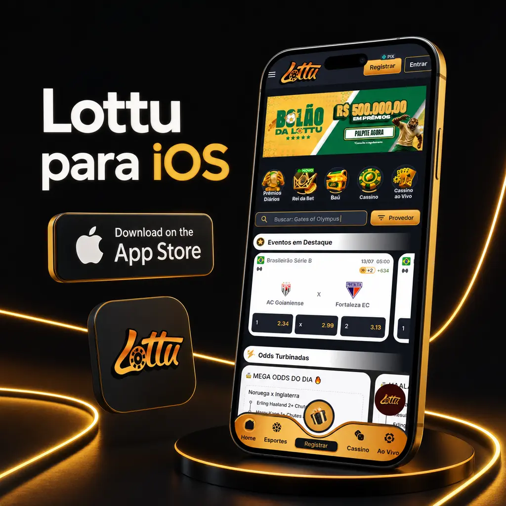 Ícone da Lottu adicionado à tela inicial do iPhone pelo Safari, funcionando como aplicativo nativo no iOS.