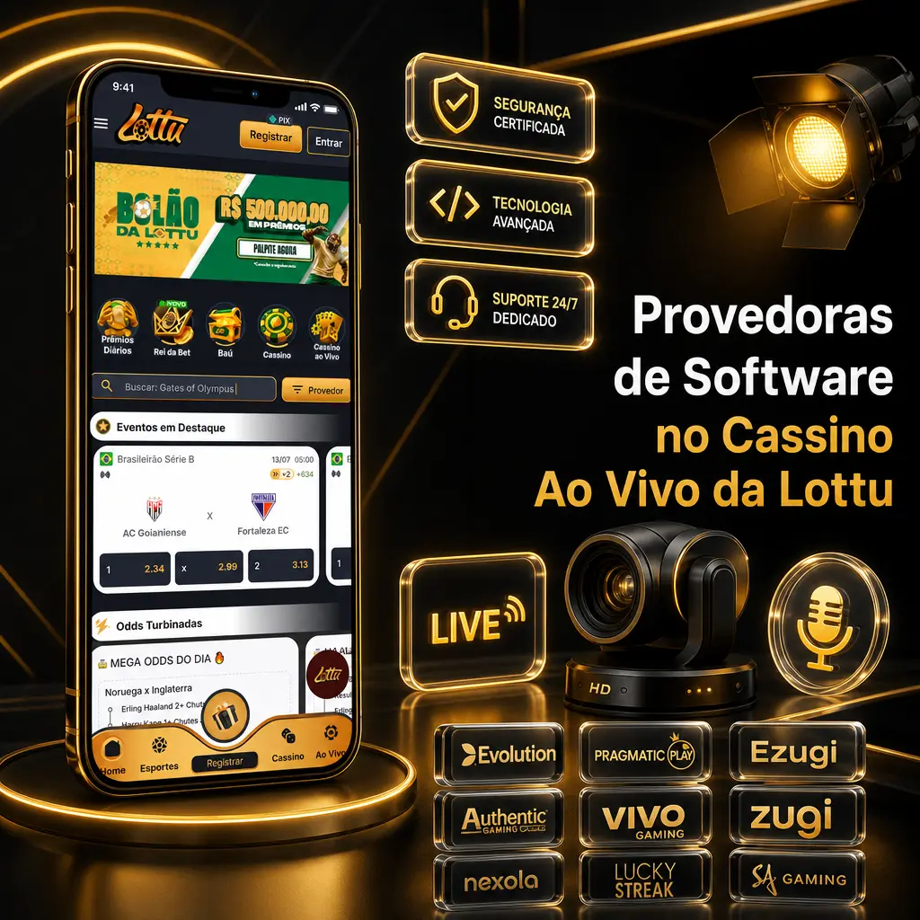 Mesas de cassino ao vivo da Lottu com dealers reais, incluindo jogos da Evolution, Pragmatic Play Live e Ezugi